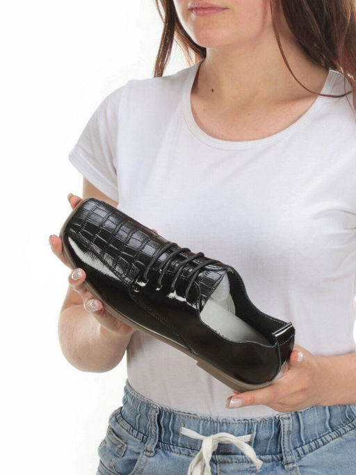 03-PDXL69-1 BLACK Полуботинки женские (натуральная кожа) - Фабричный китай фото 2