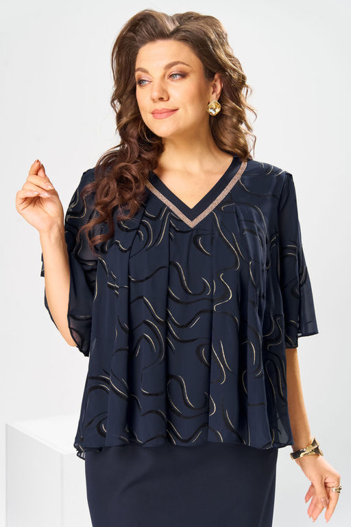 Платье Romanovich Style 1-2400 синий флок