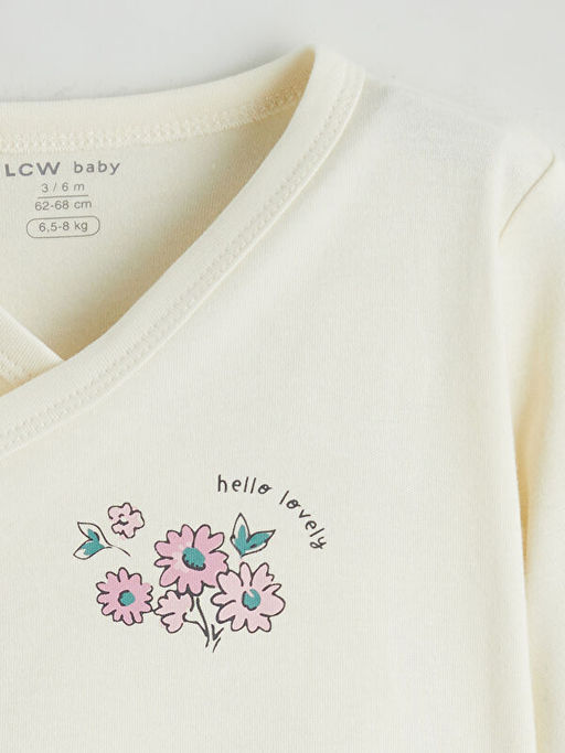 V Yaka ?i?ekli K?z Bebek Ti??rt