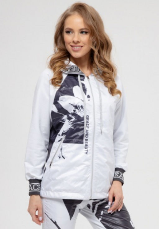 Толстовка из футера, комбинированного с плащевкой - А+б коллекция фото 32