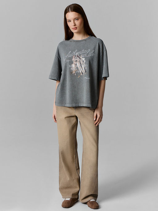 Футболка женская серая оверсайз - Mark formelle фото 2