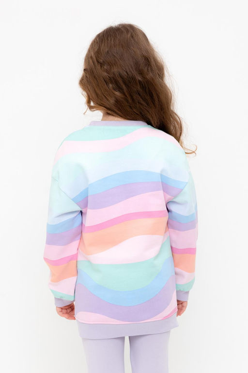 Crockid _ КР 302671/цветная волна к535 джемпер (свитшот) для дев  фото 2