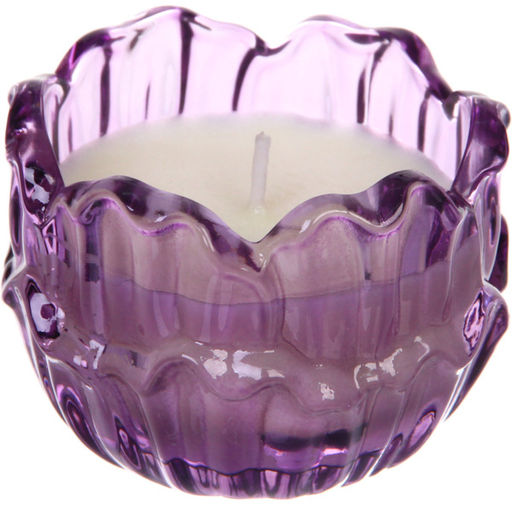 Свеча в стакане "Пламя" 8,3*6 см, Сиреневый