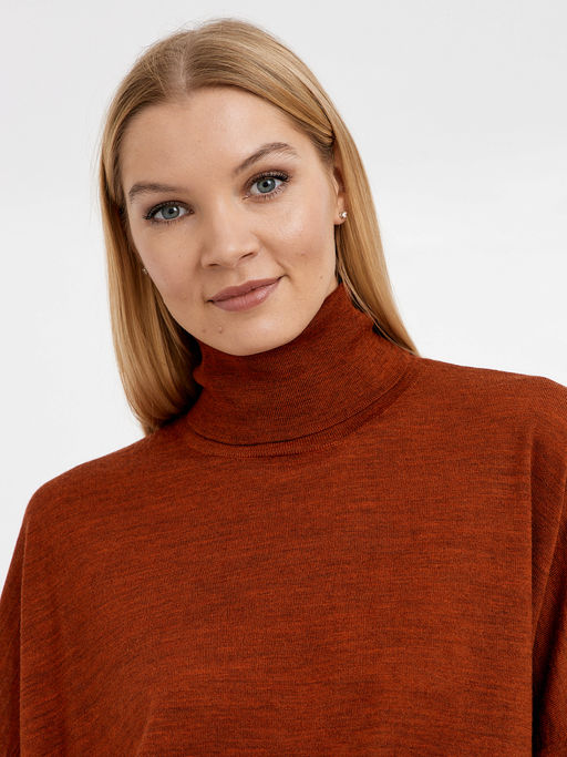 водолазка женская из шерсти с рукавом летучая мышь - Glenfield фото 5