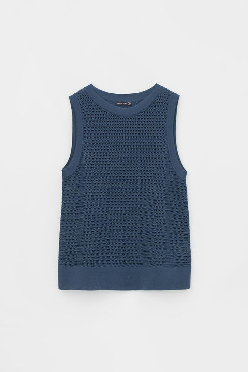 VERY NEAT _ ЕВ 30153/морской синий блуза-топ жен  фото 5