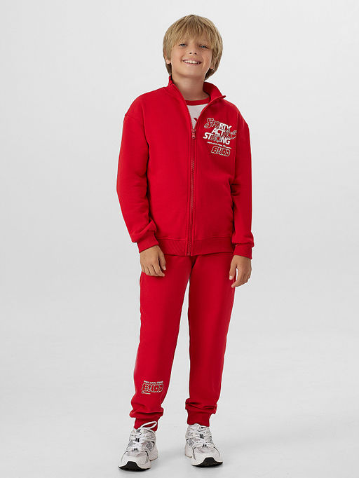 Толстовка для мальчиков красная на молнии - Mark formelle фото 3