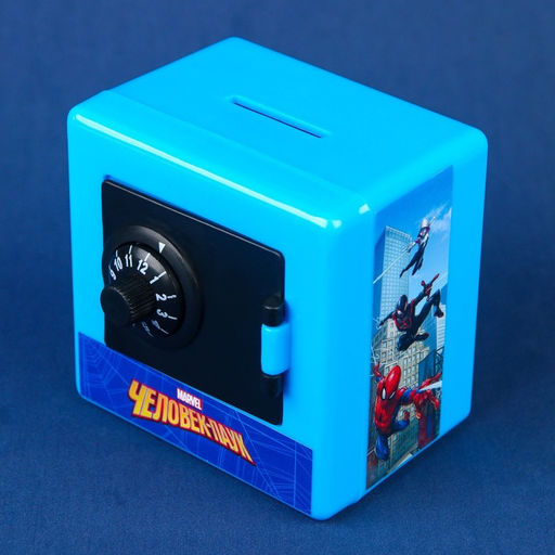 Копилка сейф, 8.8 см × 7.5 см × 8.8 см, Человек-паук