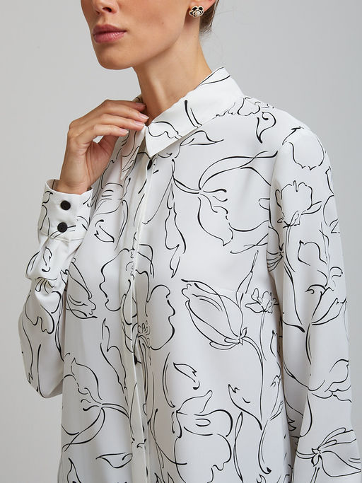 Блузка OD-814-2 белая - Tantino фото 4