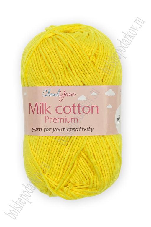 Пряжа Milk cotton Premium 50 гр (10 шт) SF-7847, желтый