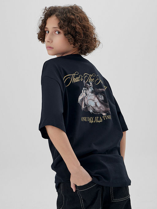 Футболка для мальчиков черная с принтом - Mark formelle фото 6