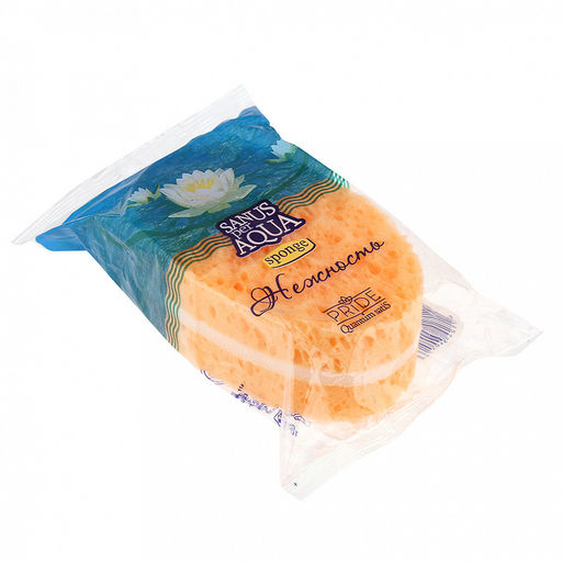 Губка банная для тела "Нежность" 17х10,5х6,5см, профилированная, пенополиуретан (Россия)