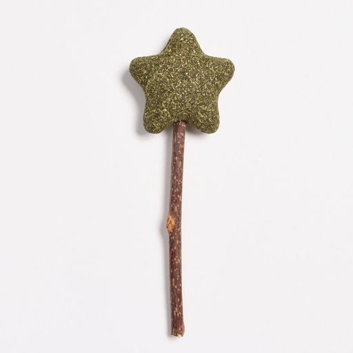 Игрушка для кошек из кошачьей мяты Звезда на палочке из мататаби, 13,5 см - Пижон фото 2