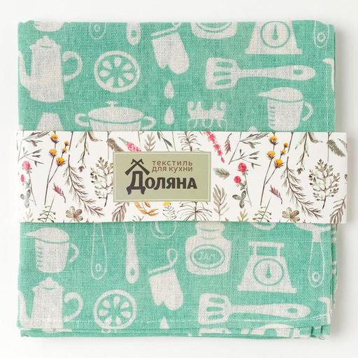 Набор салфеток «Доляна. Кухня», 40×40 см, 4 шт., 100% п/э, рогожка 200 г/м²