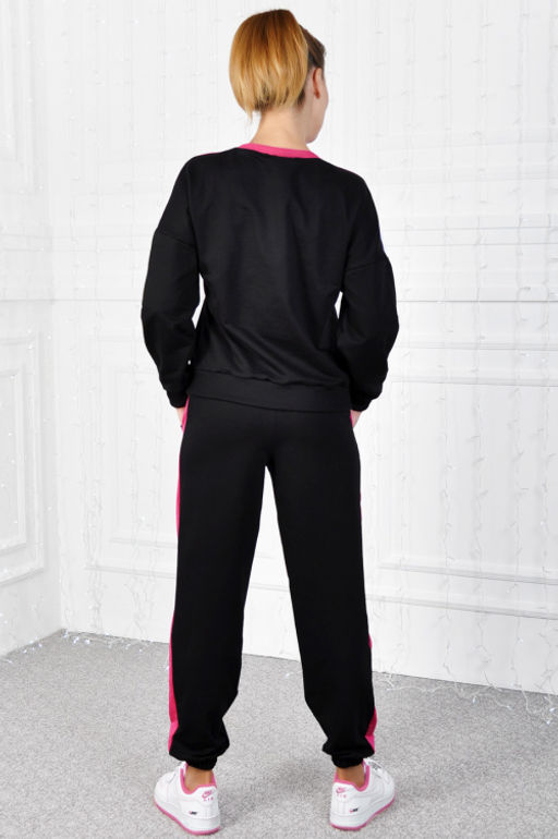 Арт. 2307 Костюм с брюками женский 46-52 (4 шт) Цвет:верх-черный, белый, желтый, низ-черный, желтый - Калинка фото 6