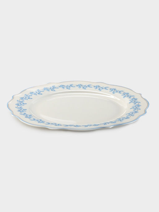 Тарелка WY Royal blue, d=20 см, фарфор, белая