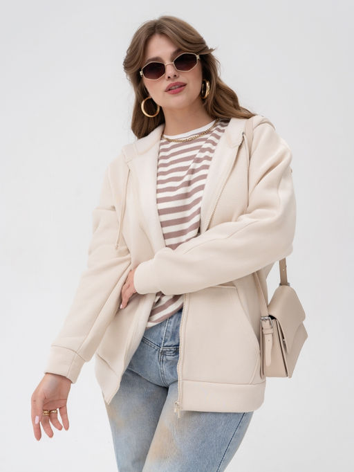 Толстовка футер 3х нитка с начесом.арт.286-27,экрю - Binita фото 20