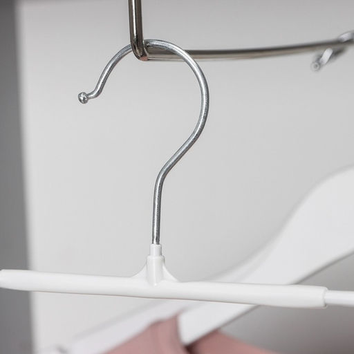 Цена за 10 шт. Плечики для брюк и юбок с зажимами, 32×13.5 см, белые