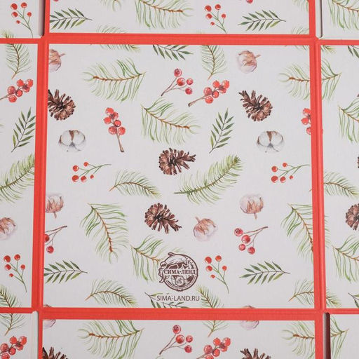 Цена за 5 шт. Коробка для кондитерских изделий «С Новым новогодним счастьем», 12×12×3.5 см