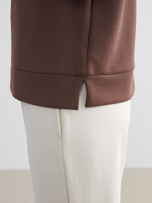 Bisiklet Yaka Oversize Kad?n Sweatshirt