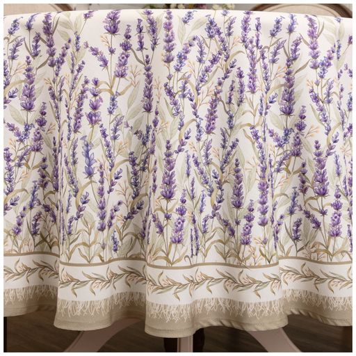 СКАТЕРТЬ КРУГЛАЯ ДУША ПРОВАНСА 190СМ ,БЕЛЫЙ, 100 - Lefard фото 3