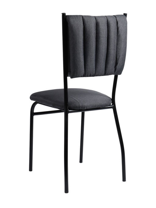 Стул мягкий для кухни разборный «Камелот», обивка рогожка, цвет чёрный/серый