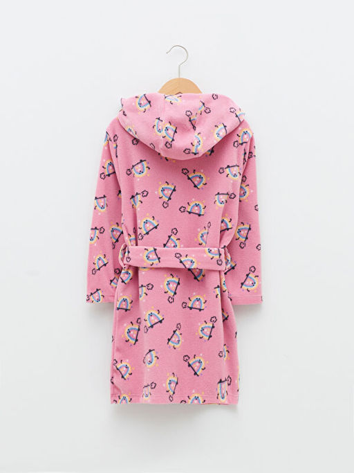Kap??onlu Desenli Uzun Kollu Polar K?z ?ocuk Sabahl?k - Waikiki фото 2