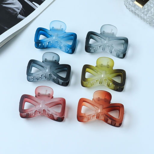 Цена за 12 шт. Крабик для волос Кэнди, матовый бантик, 7 см, МИКС - Simaland фото 2