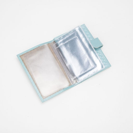 Обложка для автодокументов и паспорта на кнопке, цвет голубой - Textura фото 2