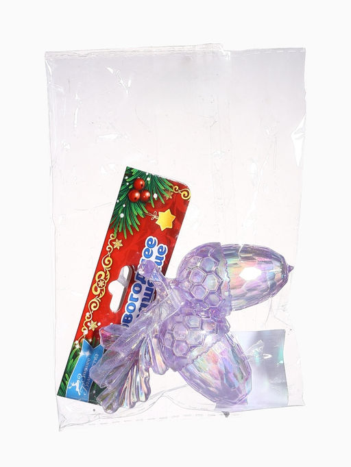 Цена за 2 шт. Ёлочная игрушка Зимнее волшебство. Жёлуди, 79 см, розовый перелив  фото 12