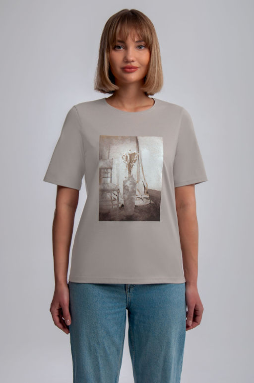 Арт. 31113 Футболка женская 44-52 (5 шт) Цвет:серый - Калинка фото 13