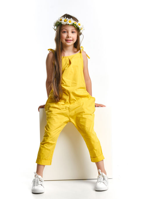Комбинезон для девочки UD 7194 горчичный - Mini maxi фото 6