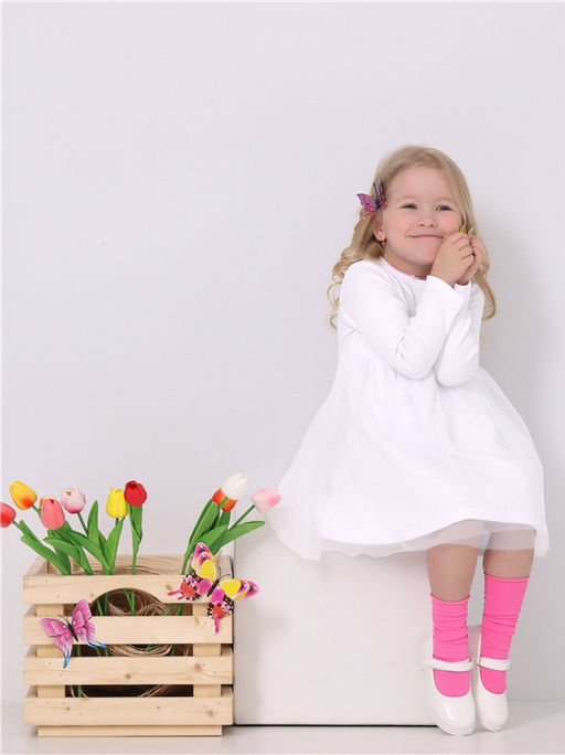 Платье Апрель из хлопка с лайкрой белое фото 6