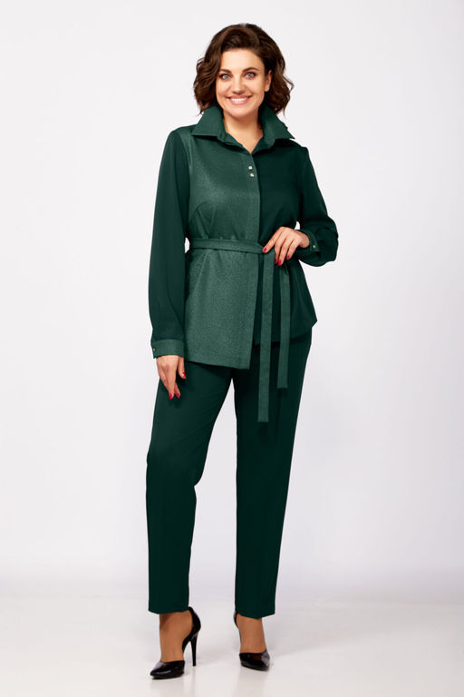 Костюм Olga Style С885 зеленый