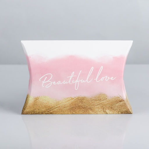 Цена за 10 шт. Коробка подарочная складная фигурная, упаковка, «Beautiful love», 11 х 8 х 2 см