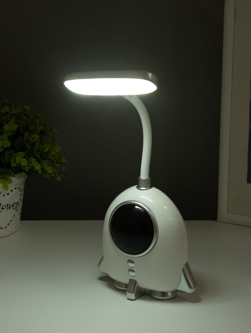 Ночник карандашница "Ракета" 6хLED 3Вт 5V USB АКБ 2 режима 7х11х27 см