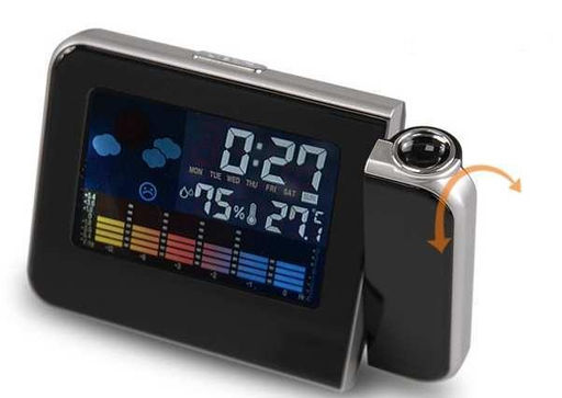 Часы-будильник с проектором и термометром "Метеостанция" 903333