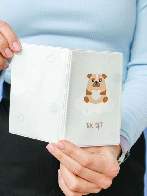 ОБЛОЖКА ДЛЯ ПАСПОРТА Space dog, плотность 600 мкм