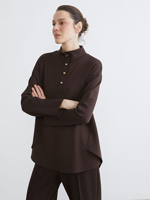 Dik Yaka Oversize Kad?n Tunik