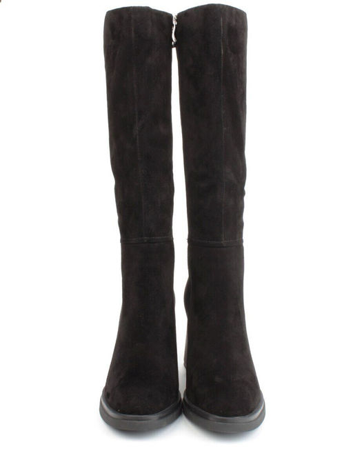 02-FN935-2M BLACK Сапоги зимние женские (натуральная замша, байка, натуральный мех)