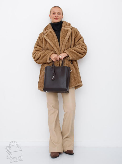 Сумка женская кожаная 6062L coffee Polina&Eiterou