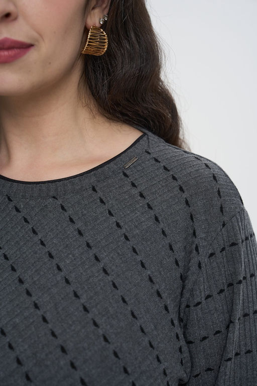 Джемпер Диагонали серый - Intikoma фото 5