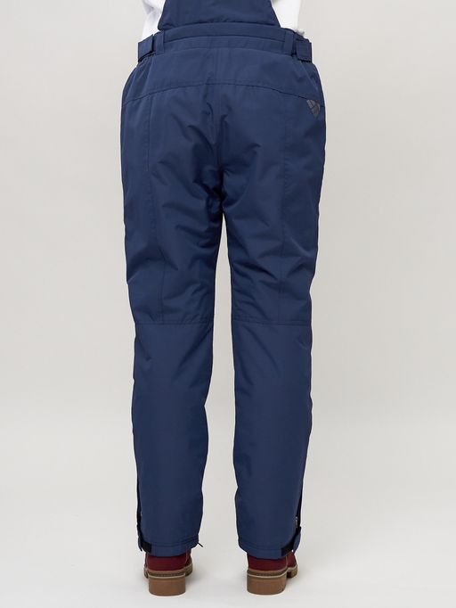 Полукомбинезон брюки горнолыжные женские big size темно-синего цвета 66413TS - Mtforce фото 7