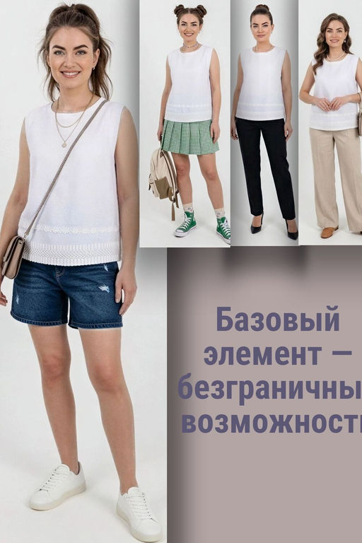 Блузка с кружевом льняная
