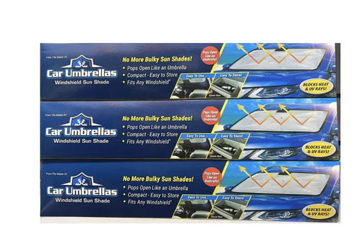 Шторка-зонт автомобильная от солнца на лобовое стекло 135Х75 см