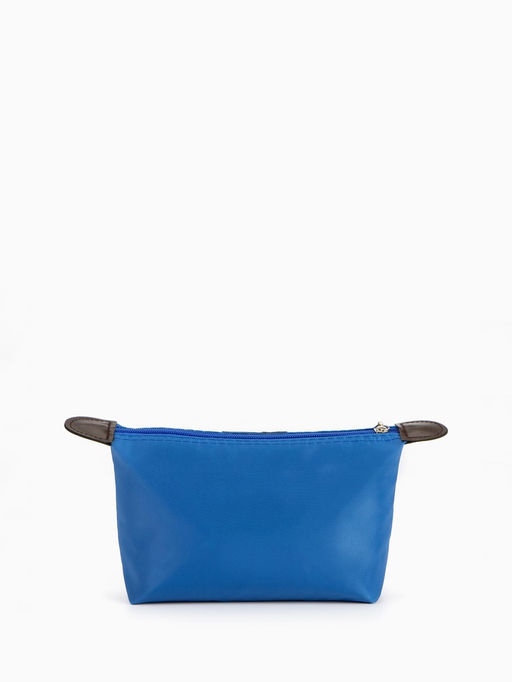 Косметичка простая на молнии, маленькая, синяя