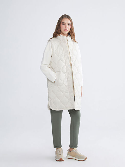 Dik Yaka Kapitone Kad?n ?i?me Yelek