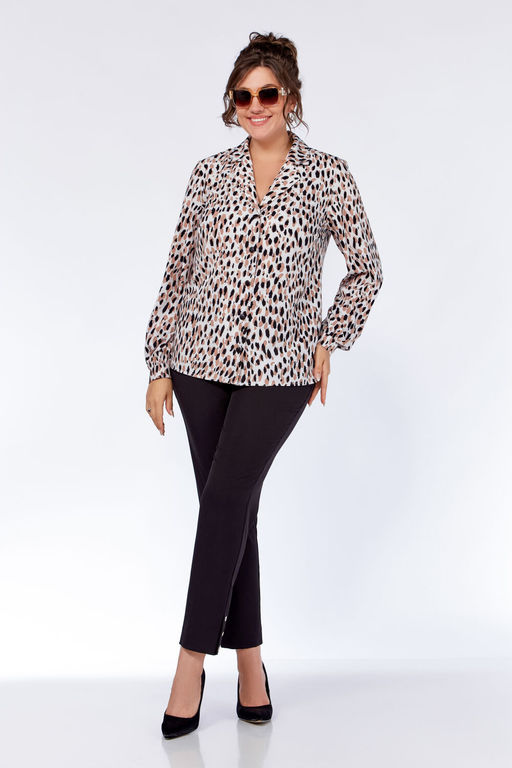 Блуза Swallow 803.2 черный+серебряный узор фото 732