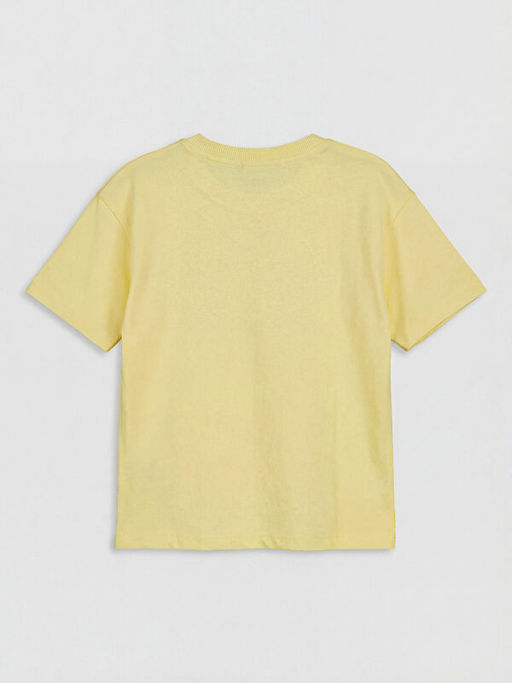 Bisiklet Yaka Bask?l? Erkek ?ocuk Ti??rt