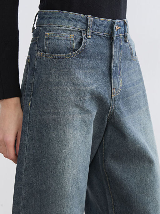 Barrel Fit Kad?n Jean Pantolon