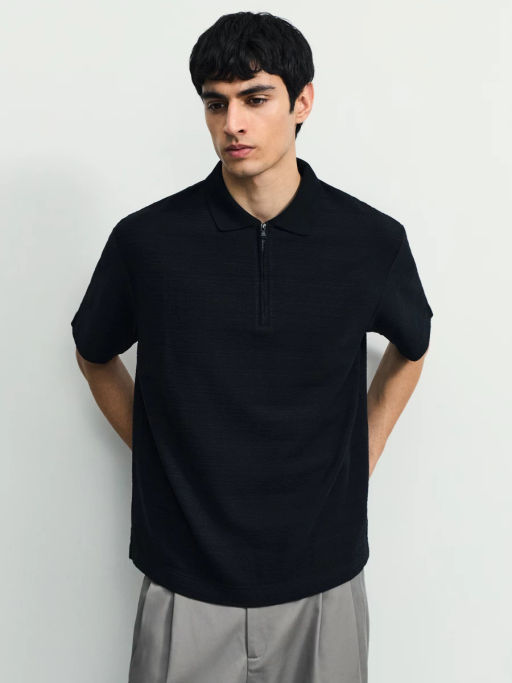 Футболка поло на молнии / Zarina фото 7